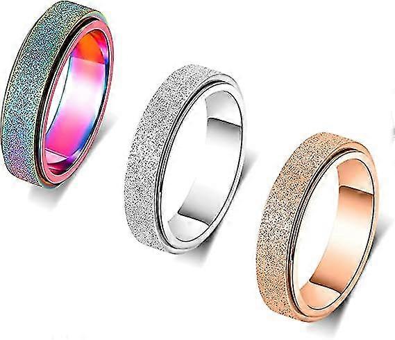 Titanium Stainless Ring For Men,size9,w:6mm,3color