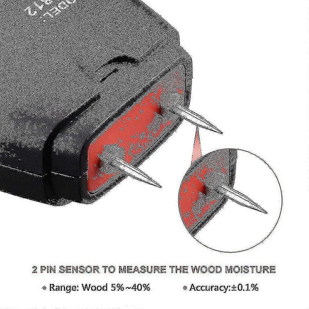 Moisture Meter Wood Moisture Detector Lcd Damp Moisture Tester