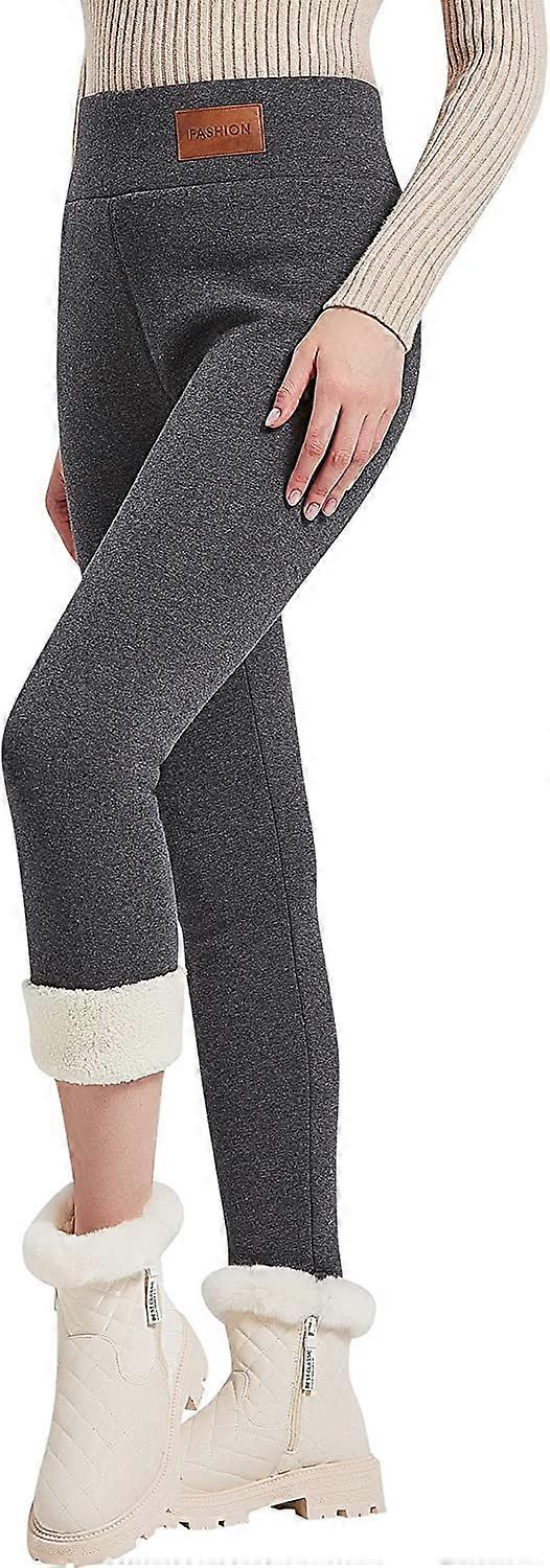 Women Winter Warm Thick Leggings Fleece Lined Stretchy Soft Thermal Sherpa Pants High Waist Tights