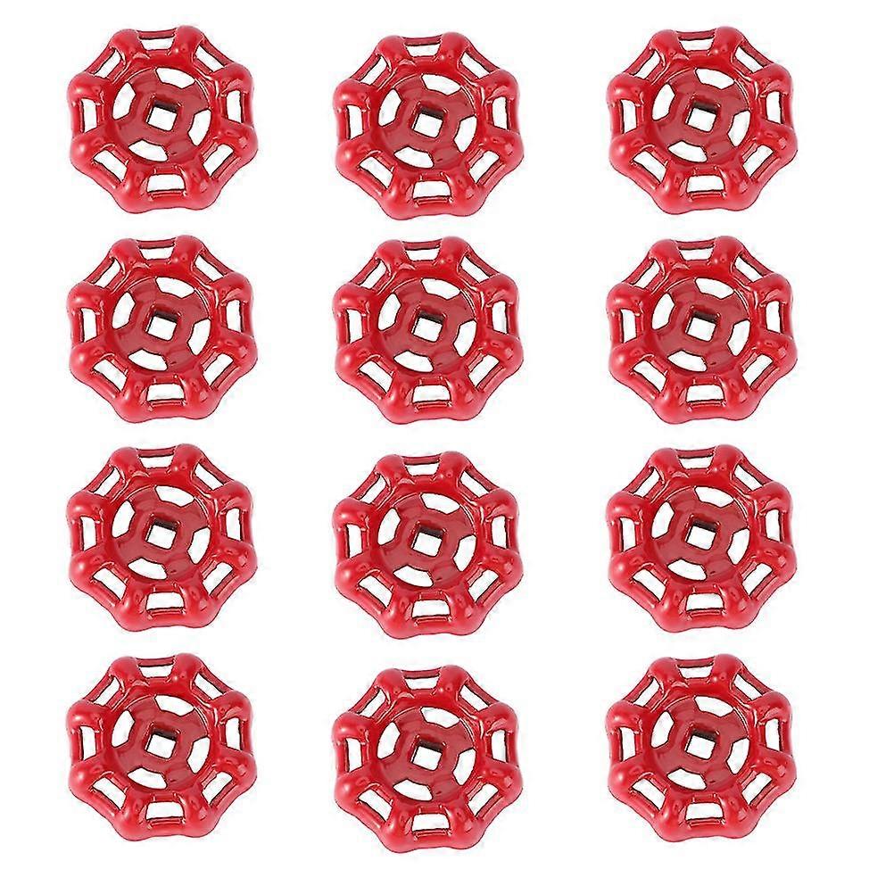 12 Pcs Tuyau En Métal Roue Poignée Valve Robinet Poignée Remplacement Valve Volant Poignée