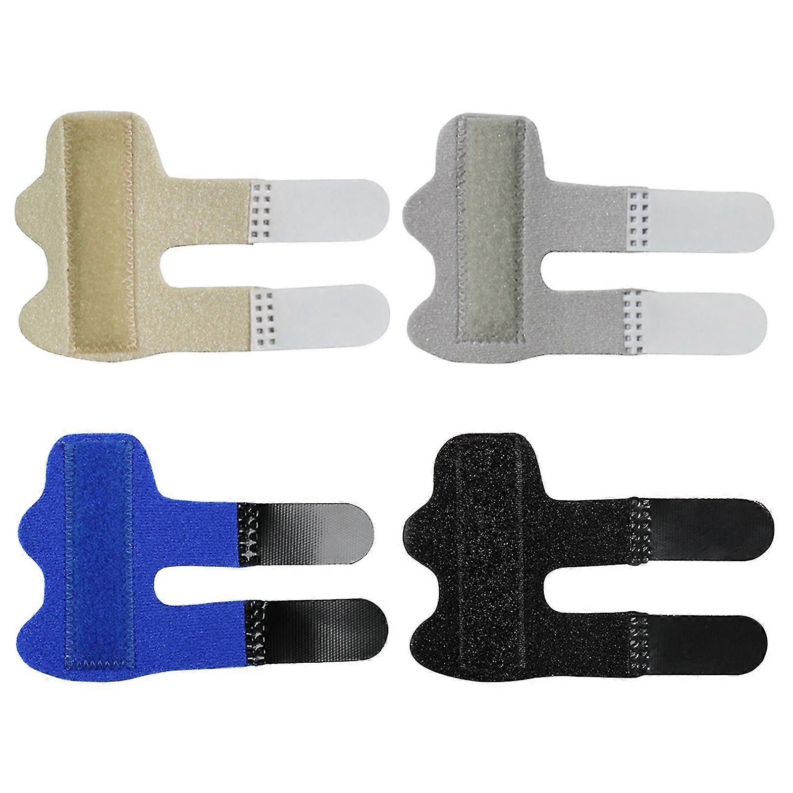 4pcs Soft Adjustable Strap Straightener Finger Splint Built In Metal Support