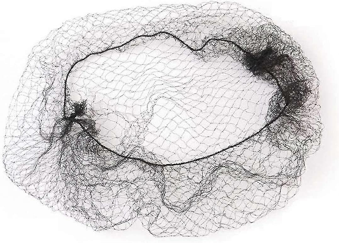 Yaju Hair Nets Invisible Elastic Edge Mesh Bun Hair Nets For Ballet Dance (10pcs, Black)