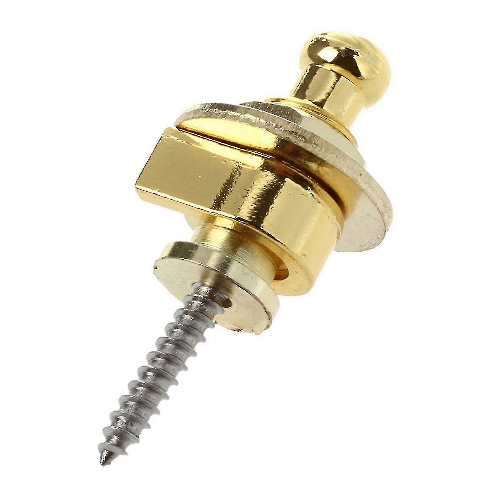Screw Type Guitar Parts Security Strap Lock Gold Tone
