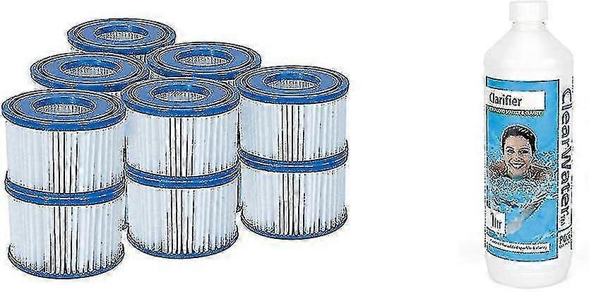 Lay-z-spa Hot Tub Filter Cartridge Vi For All Lay-z-spa Models - 6 X Twin Pack (12 Filters) & Clearw