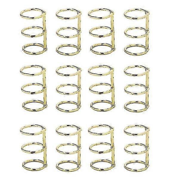 12-Pack 20mm Snap Split Hinged 3-Ring Book Rings for Office Binders