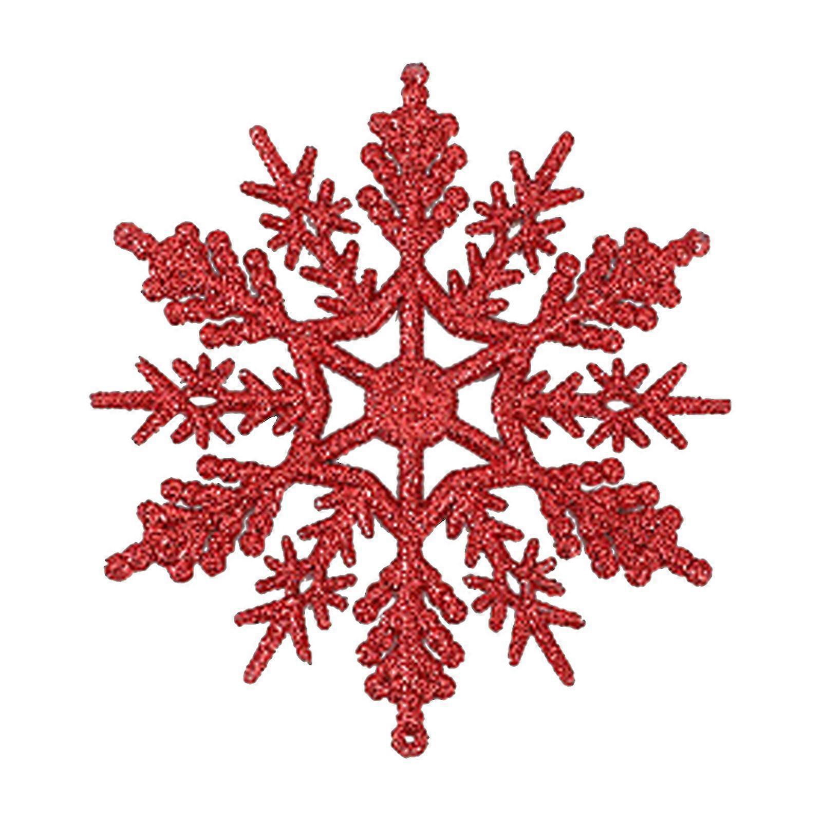 24%スノーフレーククリスマスデコレーションクリスマスツリーデコレーション会場プログラムペンダント7.5cm