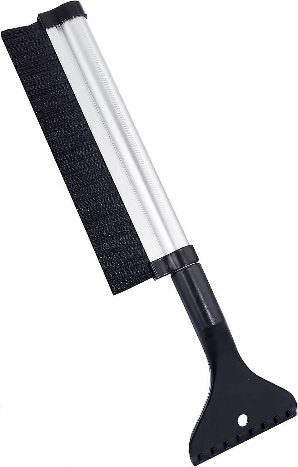 24" Car Snow Brush, 2-in-1 Extendable Ice Scraper, No Scratch Snow Remover Tool for Car, Truck, SUV, Van Windshield