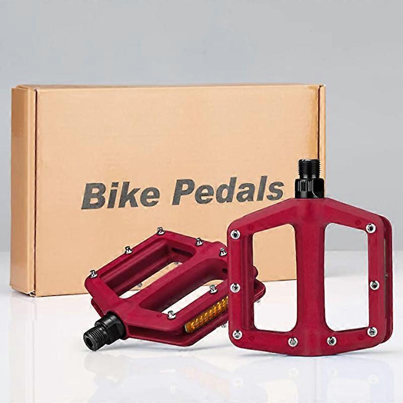 Bike Pedals - Aluminum Alloy Bicycle Pedals - Mountain Bike Pedal with Removable Anti-Skid Nails