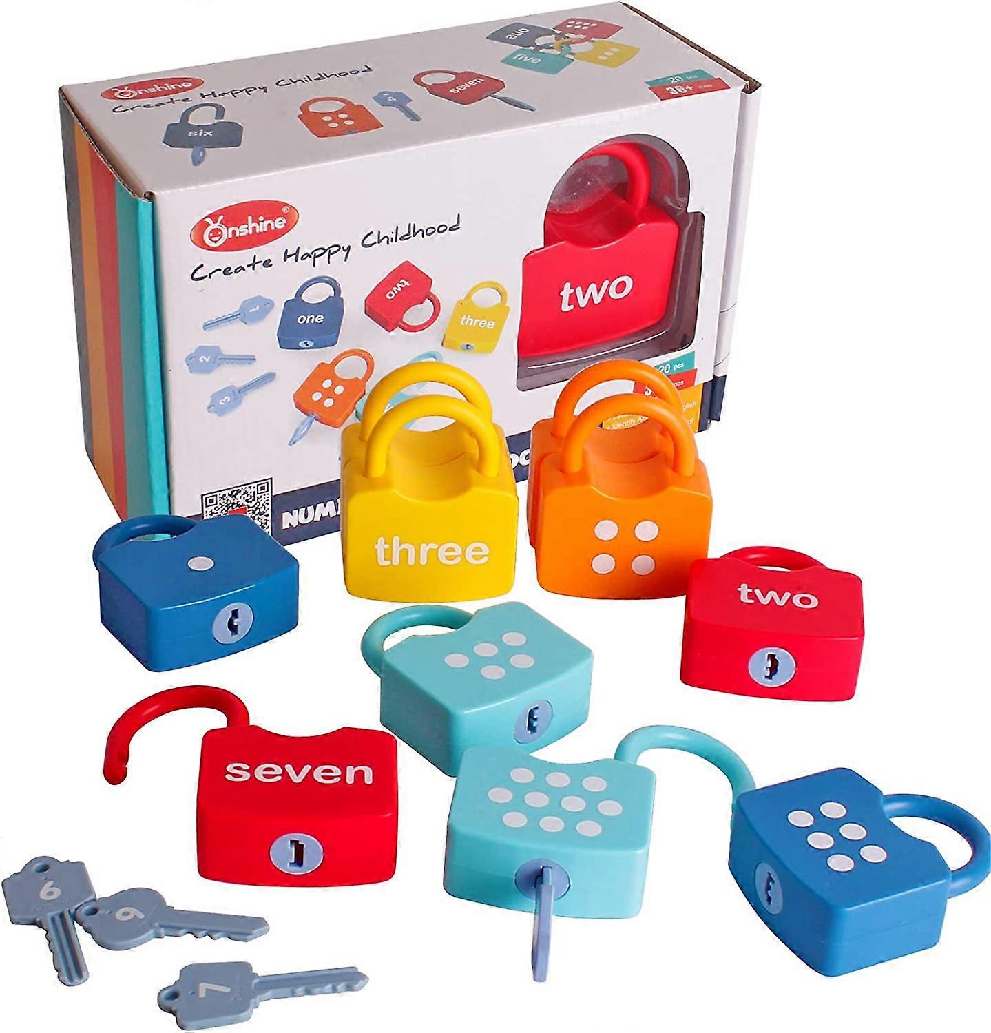 Kids Learning Locks with Keys Numbers Matching