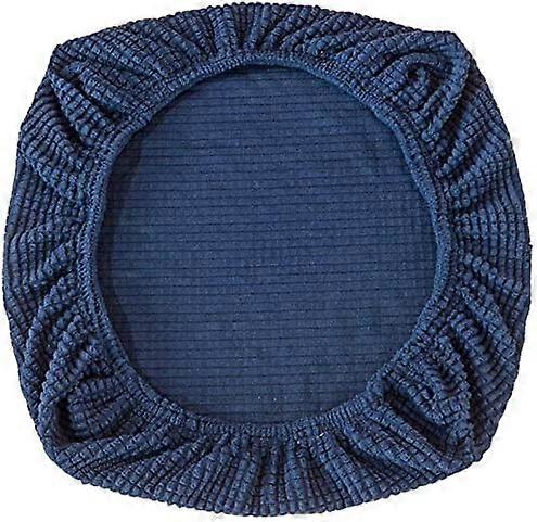 2 stk elastiske spandex stoltrekk - vaskbar (mørkeblå)