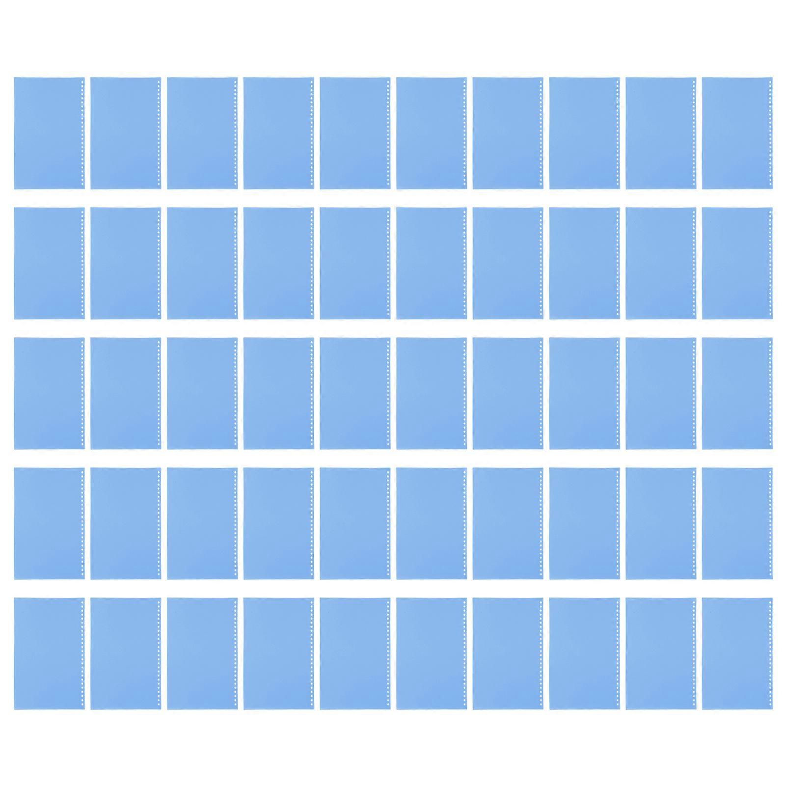 B5 26 غطاء ورقي بلوري شفاف مقاوم للماء قابل للطي PP غطاء ملزمة للتقارير العروض التقديمية 50 قطعة أزرق