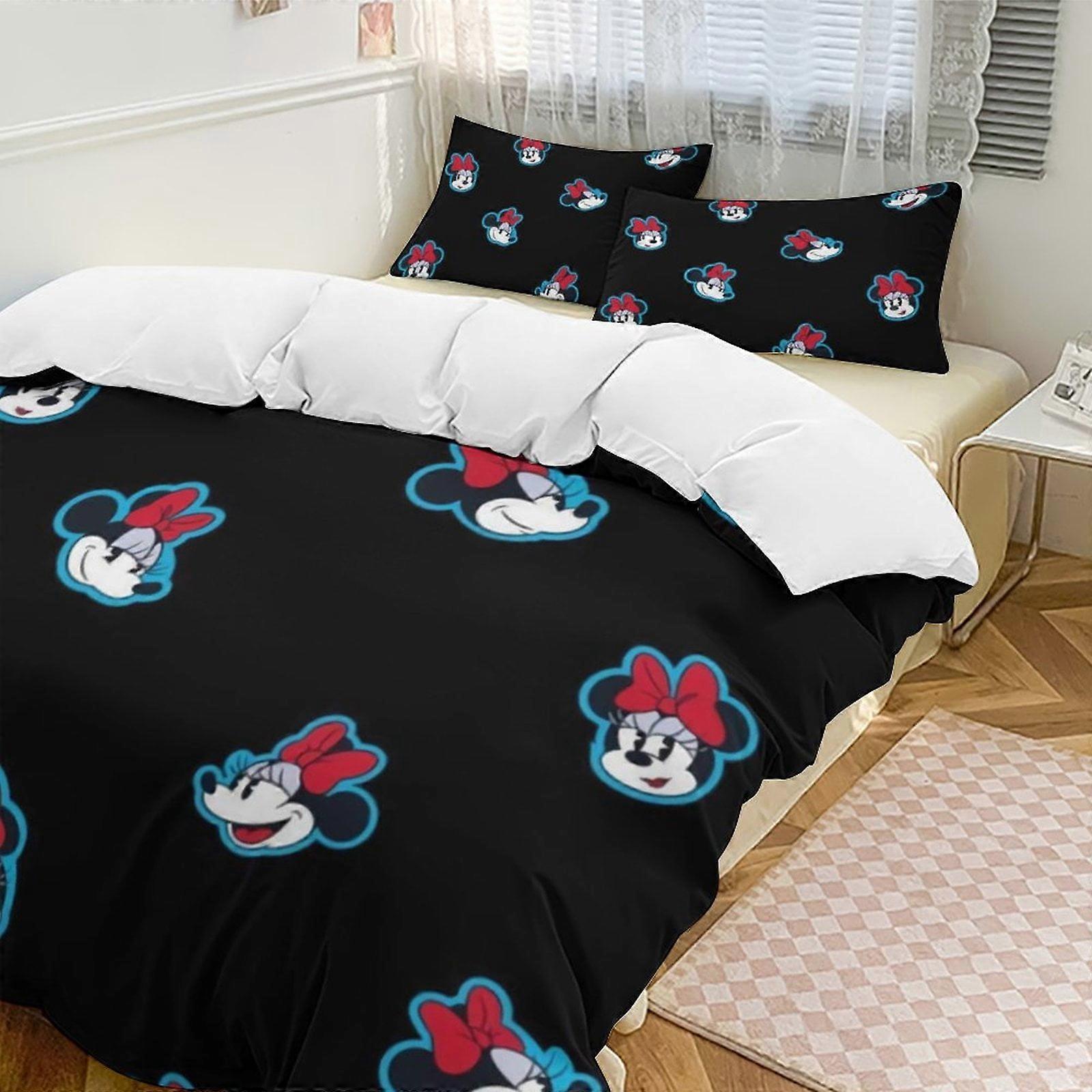 v4043  Bed Sheets Bedding Minnie MouseCartoon Collection 3-Piece Comforter Set, Personalized Bedding Decor for Kids And Teens  Bed Sheets  yuq4043