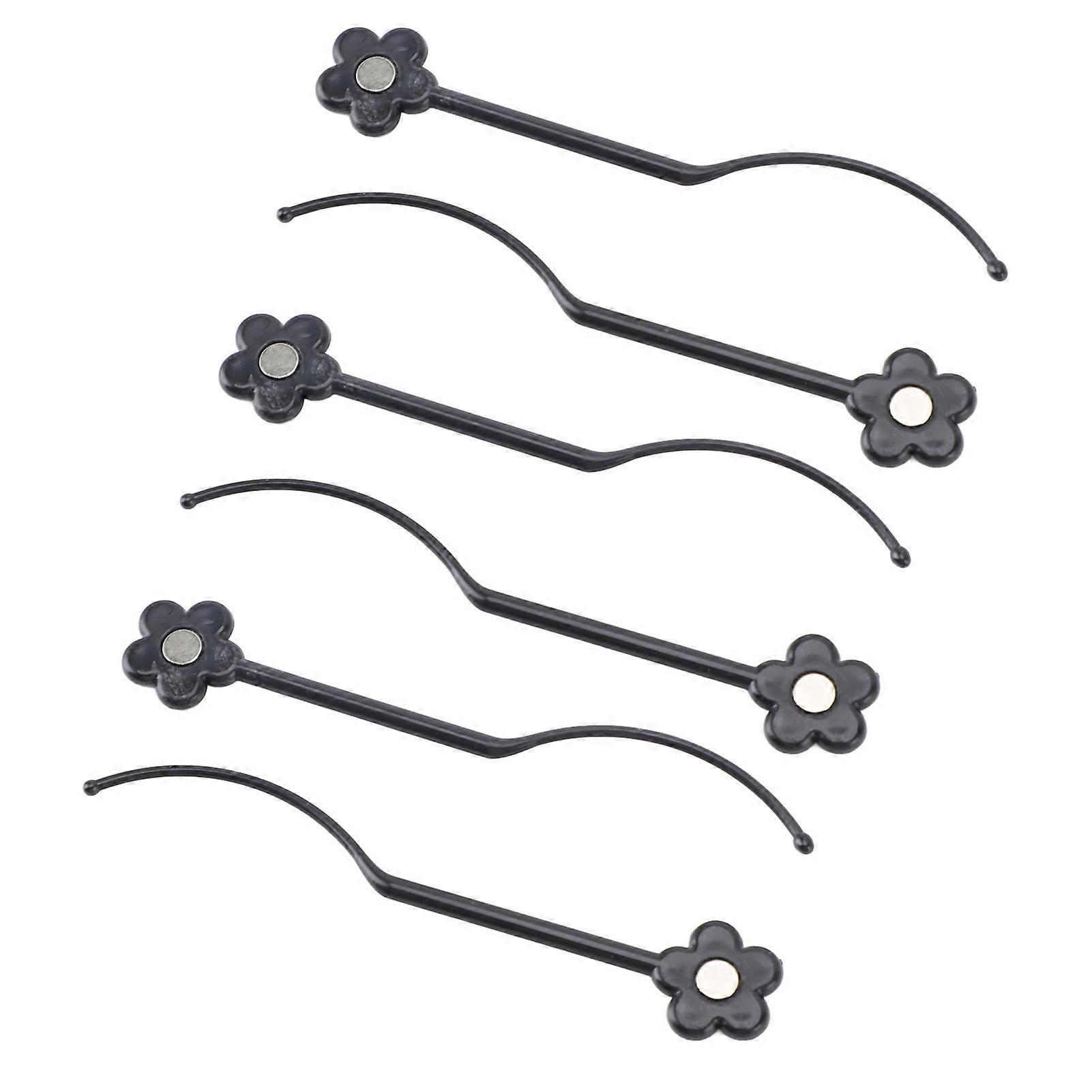 6pcs False Eyelashes Display Stick with Magnetic Eyelash Extension Sample Lash Display Stick for Grafting Eye Lashes Black