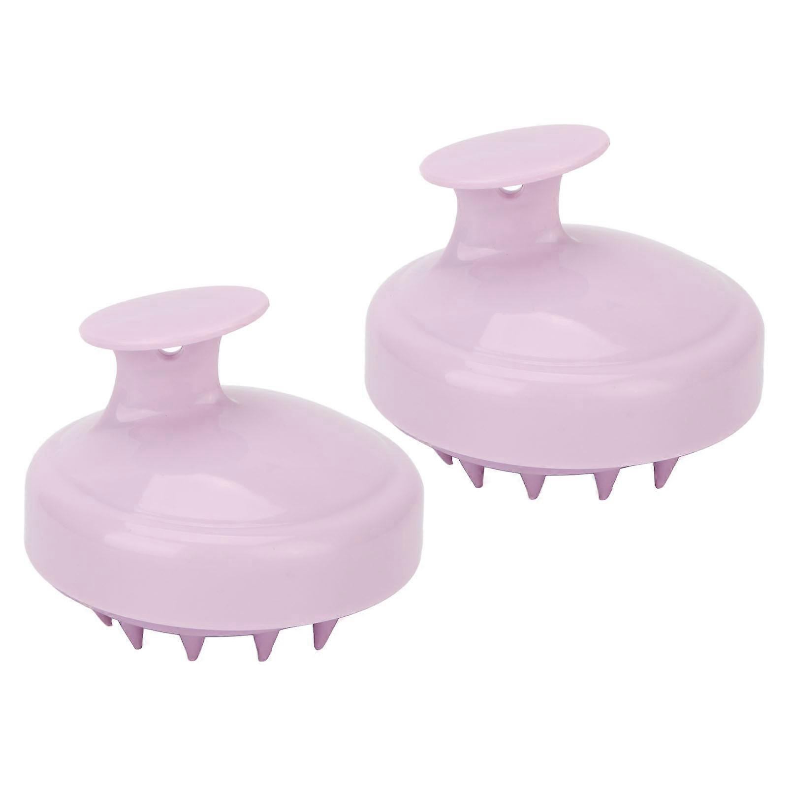 2pcs Masseur De Cuir Chevelu Multifonctionnel Ménage Silicone Massage Brosse De Bain Barbe Brosse Cheveux Shampooing Brosse