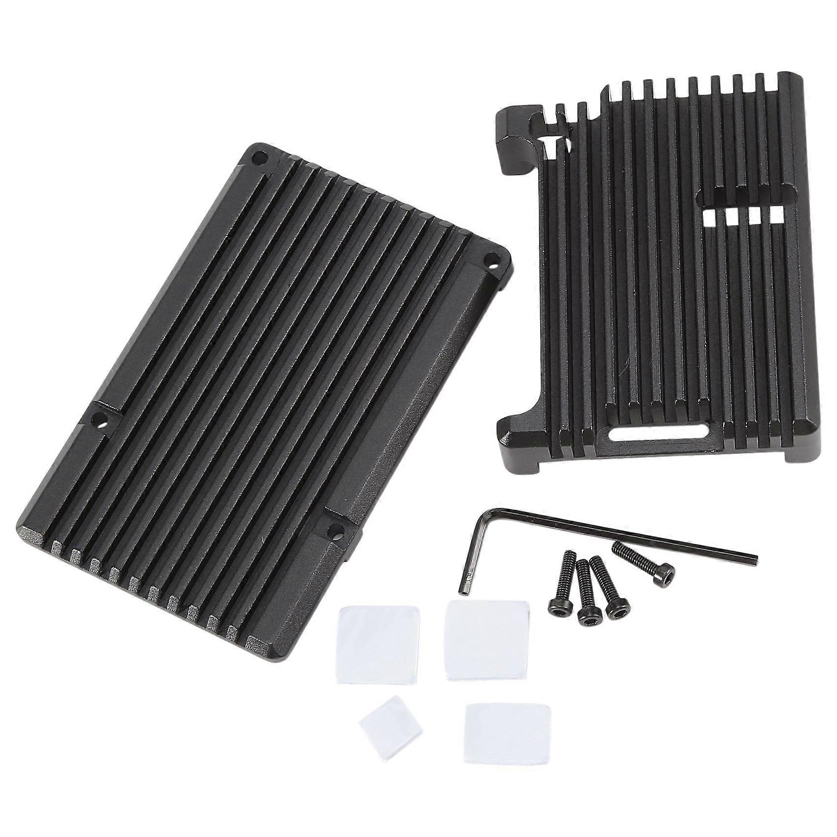 for 4 Model B Aluminum Case, Passive Cooling Aluminum Alloy Protective Shell Metal Enclosure for 4