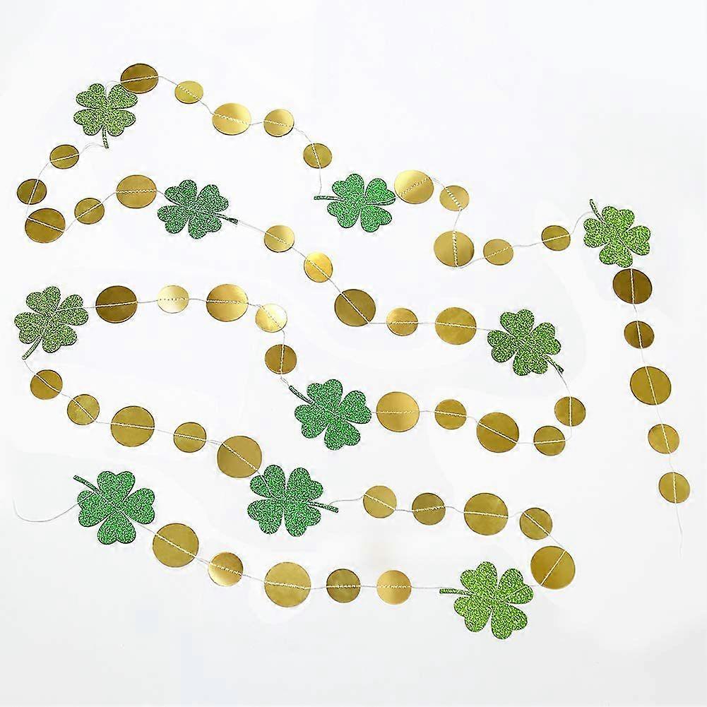 St. Patrick's Day Decorative Shamrock Peace Grass Banner Pull Flower