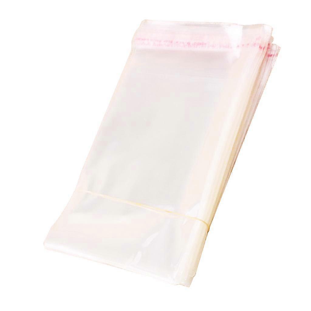 200kpl läpinäkyvä Opp-pussi muovipussit itseliimautuva tiiviste 9x16cm