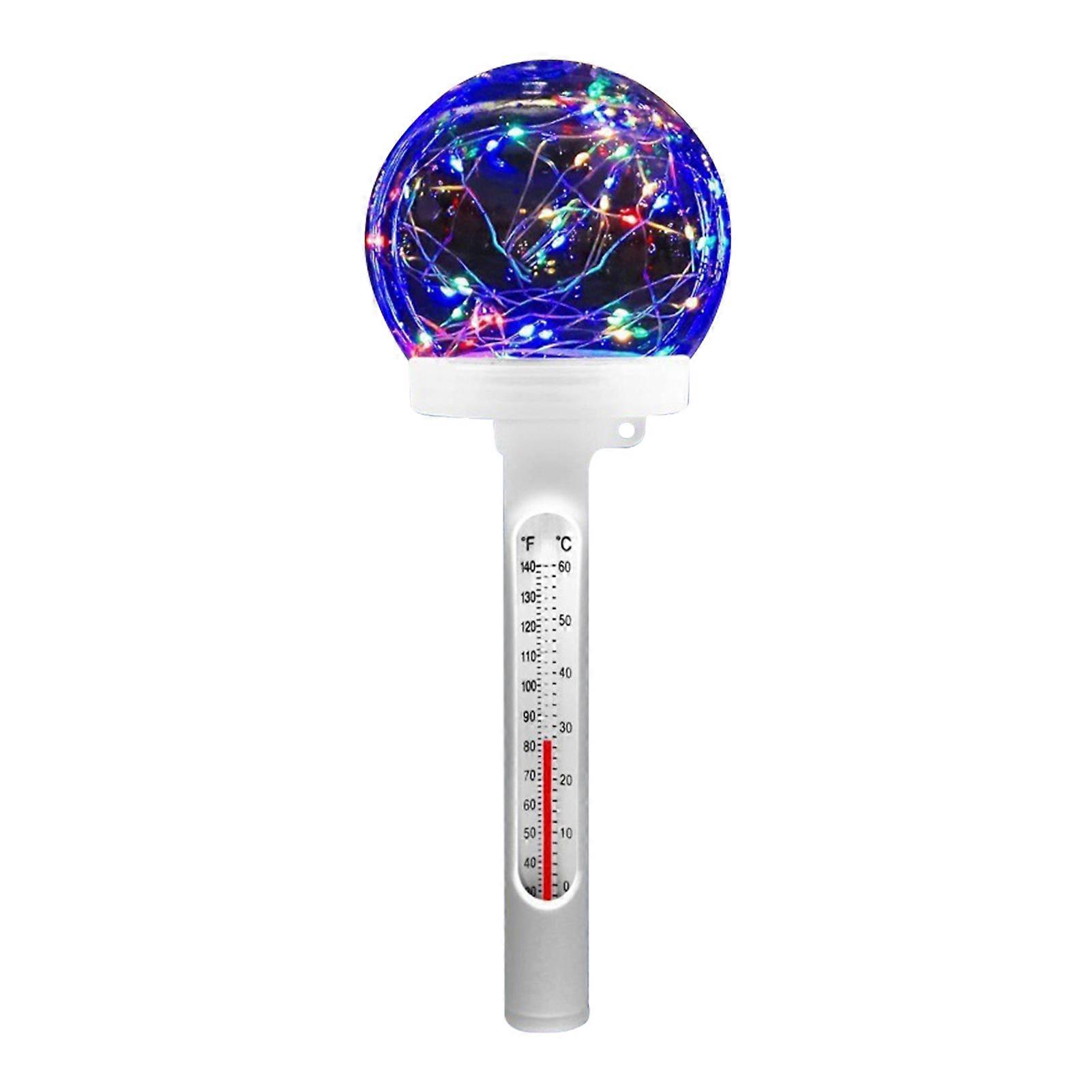 Solar Powered Pool Thermometers with Lights Easy Using / Units Thermometers for SPA Pool