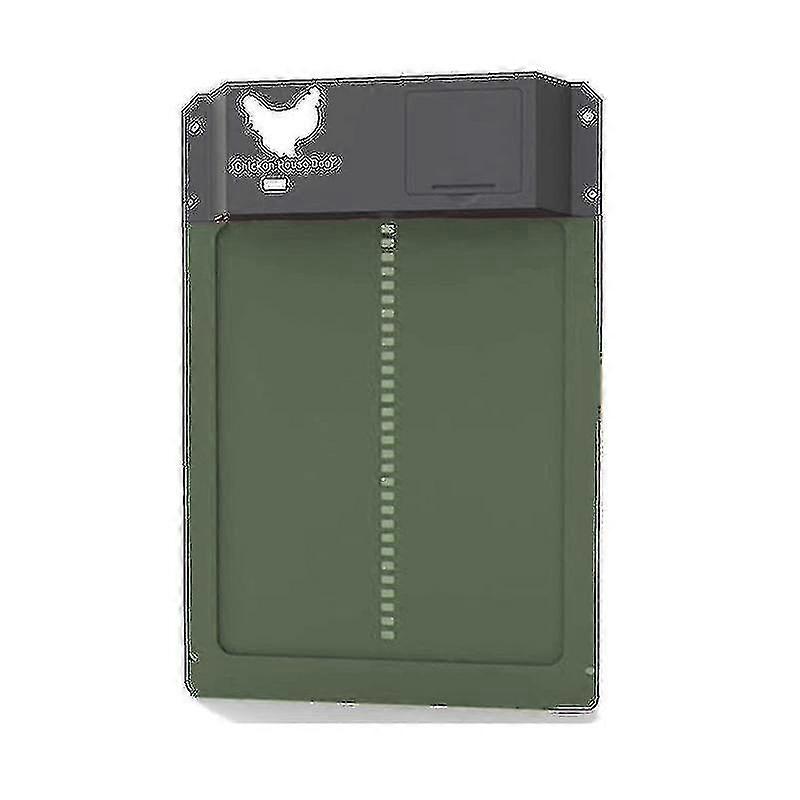 新しい自動チキンドアコープ、チキンコープドアライトセンシングコープドアオープナー、自動チキンコープドア(色:緑)