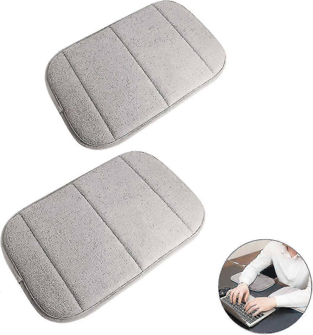 2 Pack Portable Computer Elbow Wrist Pad, Premium Memory Cotton Desktop Keyboard Arm Rest Support Mat (7.9 X 11.8 Inch)