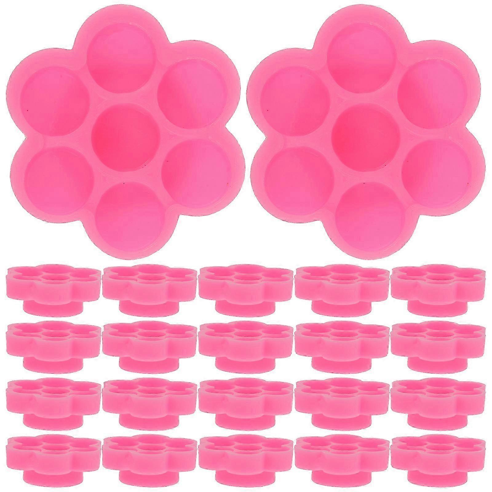 200pcs Disposable Adhesive Liquid Holder False Lash Supplies Holder Ring