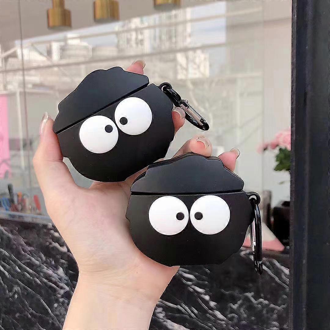 Airpods pro silicone protective case game machine is suitable for Apple headset case split airpods case-Coal ball+hook