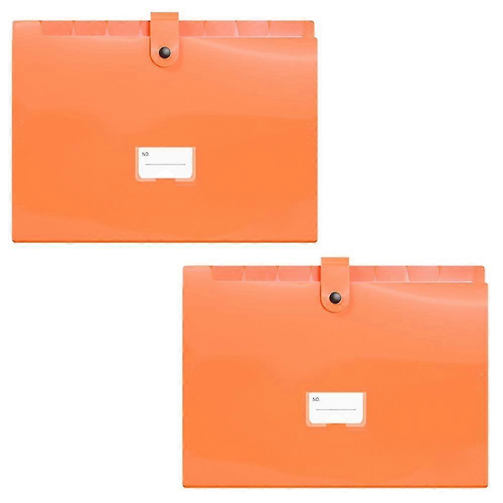 2 Pack 9-pocket Expanding File, Plastic Expandable File Folder With Pockets,  Organizer Folder