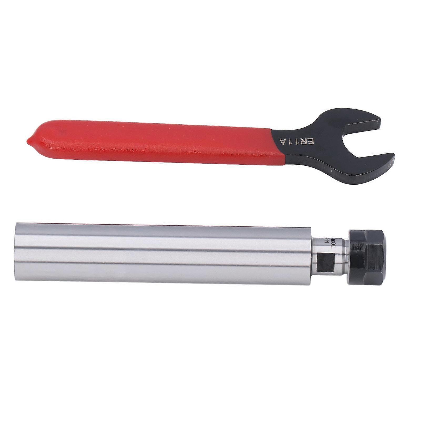 Router Collet Extension Rod Tool Set Kit 2Pcs with Wrench 100mm Shank Length