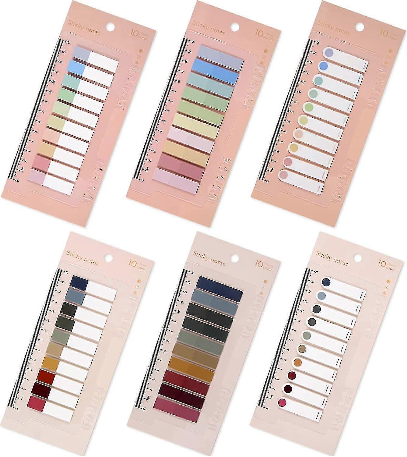 Wruas 1200 Pcs Κολλώδεις σημειώσεις Καρτέλες Διαφανείς αυτοκόλλητες σημειώσεις Σημαίες Καρτέλες ευρετηρίου για τη σελίδα Δώρο