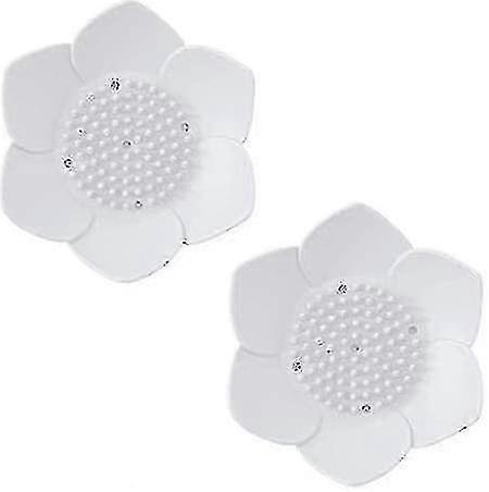 Soap Dish, Lotus Flower Shaped Silicone Block Soap Soap Holder And Sponge Holder (esheng)