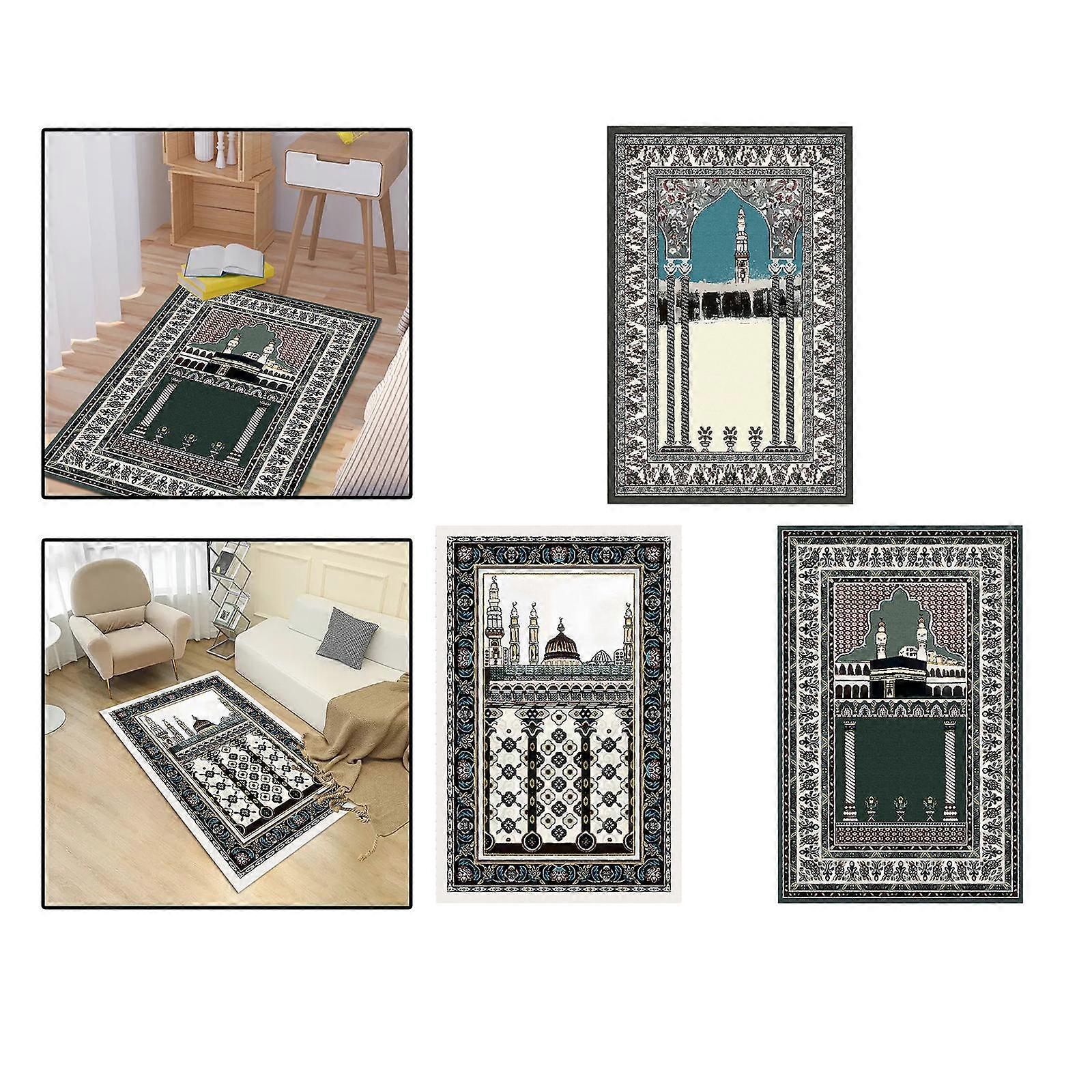 3pcs Soft Muslim Prayer Rug Ramadan Gifts Area Rugs Travel Mat Floor Carpet