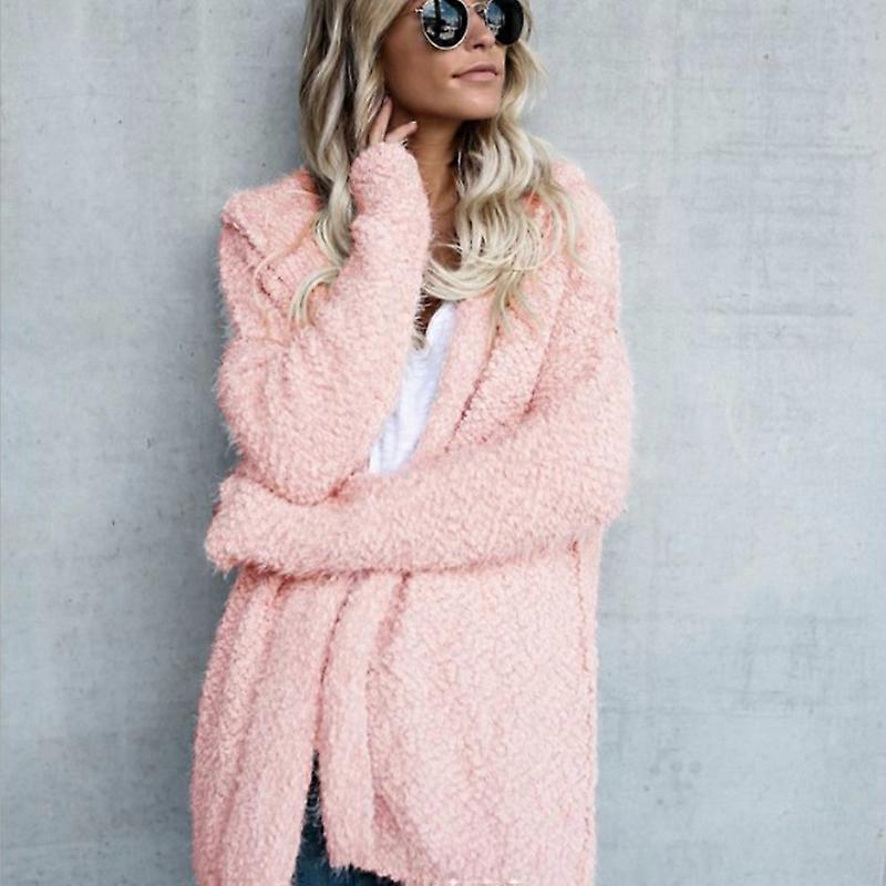 Abrigo superior de cárdigan con capucha para mujer