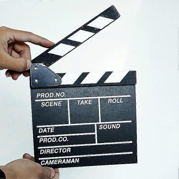 11.8x10.6 Film Film Clap Board Houten Movie Clapboard Film Clapper Board, Zwart & Wit