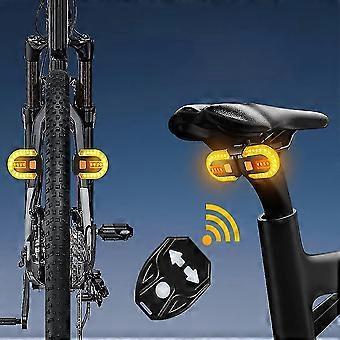 Fietsachterlicht met richtingaanwijzers & remlicht, draadloze afstandsbediening fietsachterlicht terug Usb oplaadbare veiligheidswaarschuwing fietslamp past op een