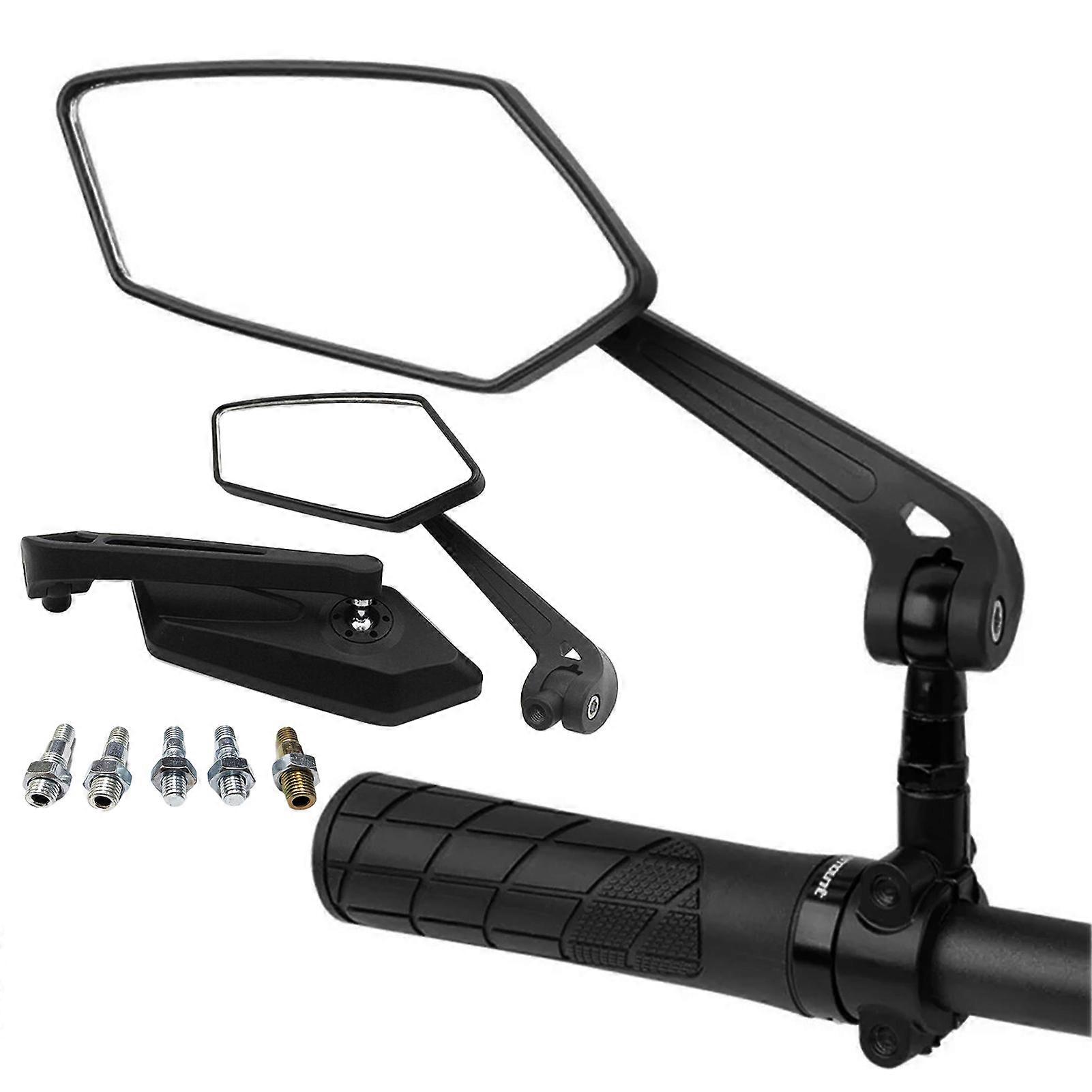 QX 1Pair Motorcycle Rearview Mirror Adjustable Universal Rear View Mirrors Scooter Side Mirror For 8/10mm Motorcycle Accessories