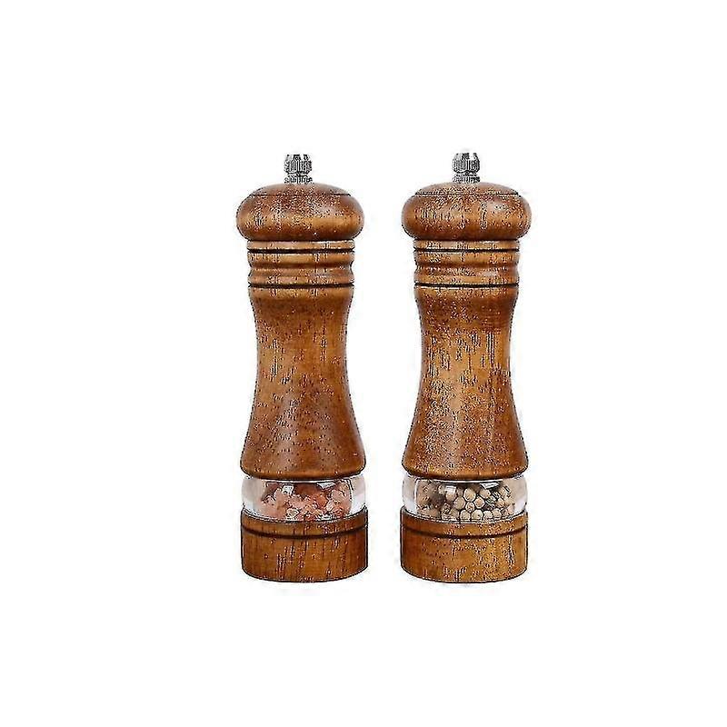 Pepper Grinder,wood Salt And Pepper Grinder Mills Sets,2 Pack,retro