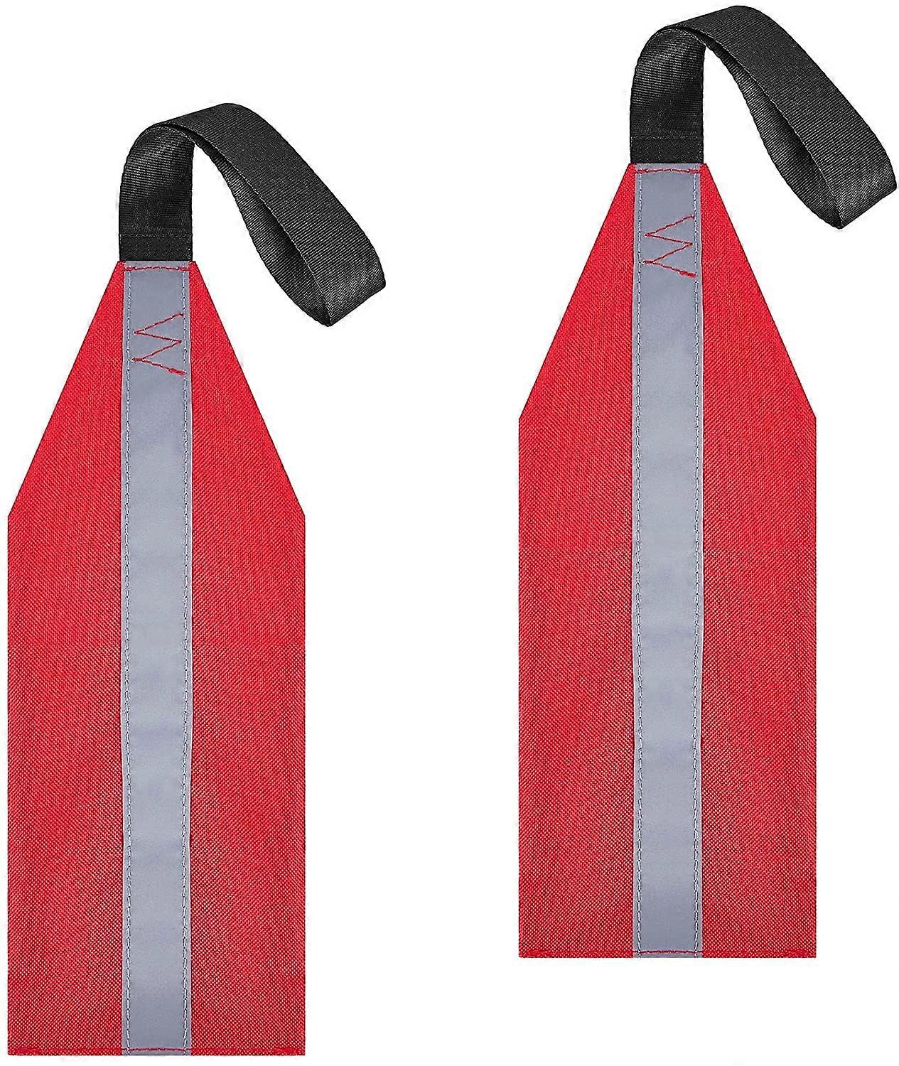 2 pcs kayak canoe safety travel flag red warning flag with kayak webbing, safety accessories kit