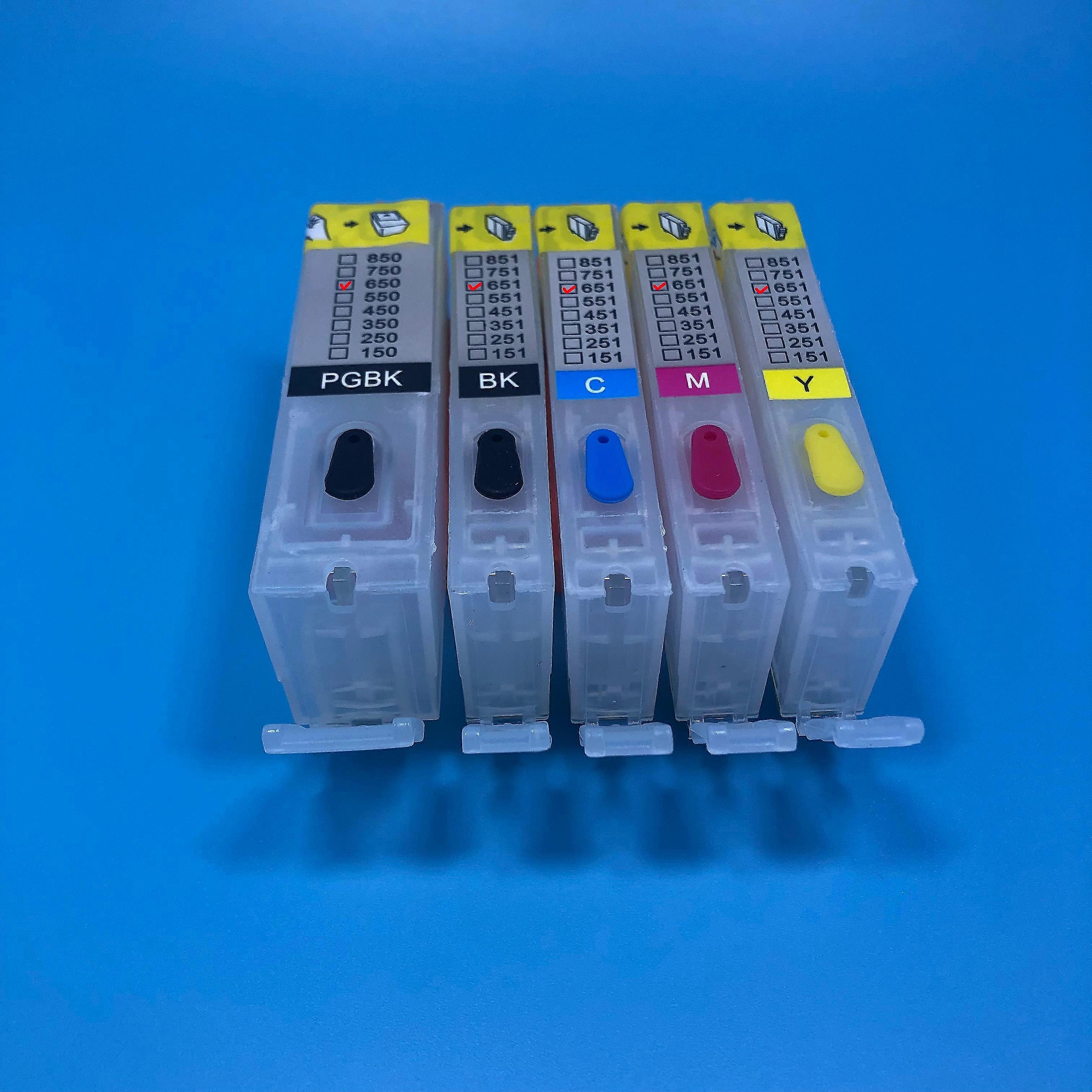 high qualityPgi-650 Cli-651 Empty Refillable Ink Cartridge With Arc For Canon Pixma Ip7260 Ip8760 Ix6860 Mg6360 Mg5460 Mx726 Mx926 Mg7160