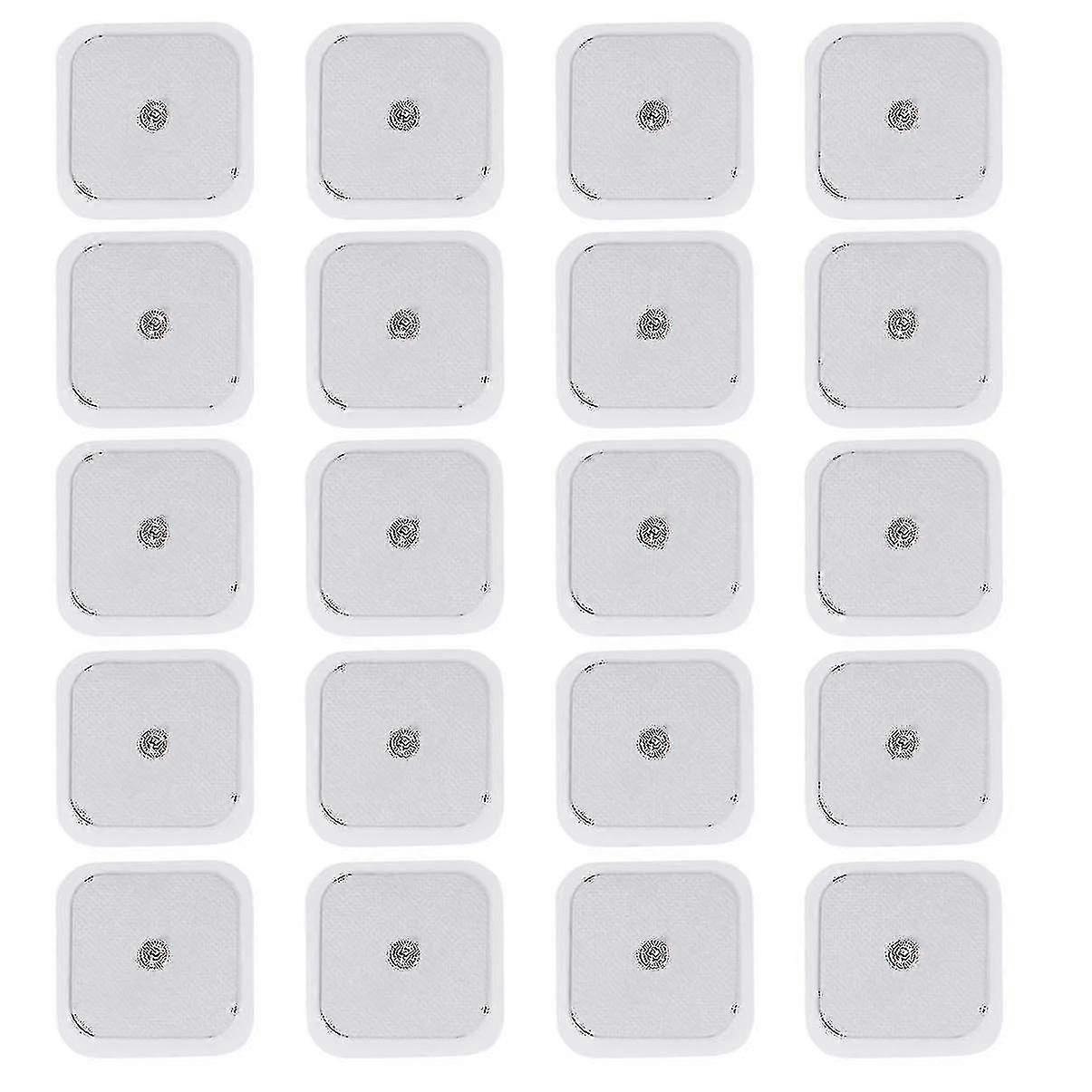 5 x 5 cm 20 Pads Stud Tens Selbstklebende Pads passend für Beurer Tens Unit Pads Ersatz Tens Elektroden Wiederverwendbar Tw