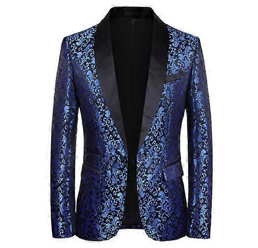 Men's 1 Button Dress Party Suit Jacket Fit Stylish Blazer