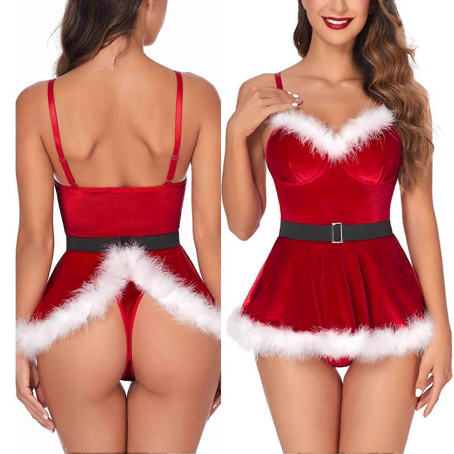Julunderkläder för kvinnor Santa Underkläder i ett stycke