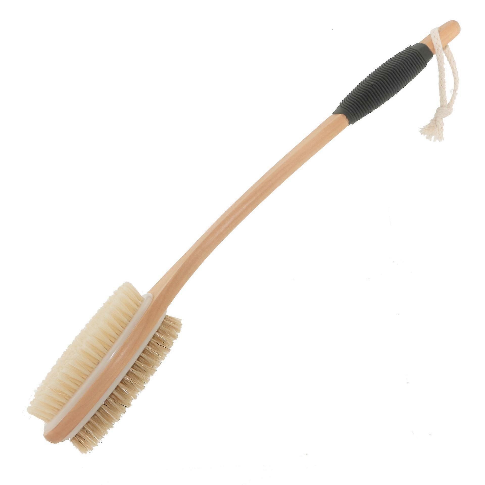 Ergonomically Back Scrubber for Shower,Double-Sided Back Brush Long Handle for Shower, Wet & Dry
