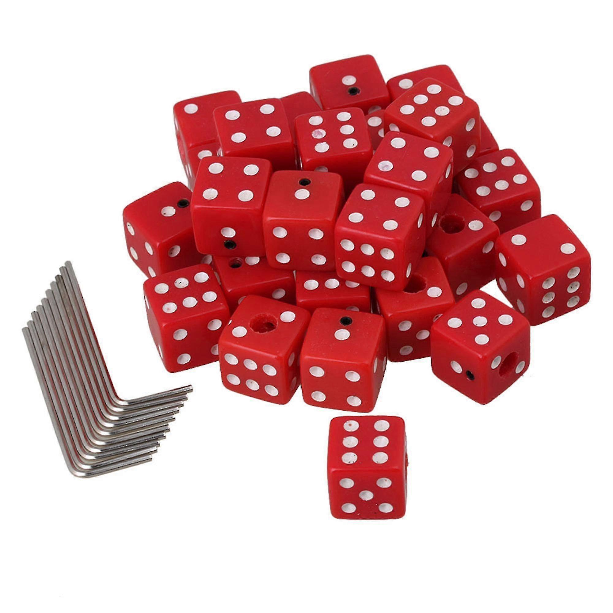 Red Dice Guitar Volume Knobs With Wrenches Set Of 30