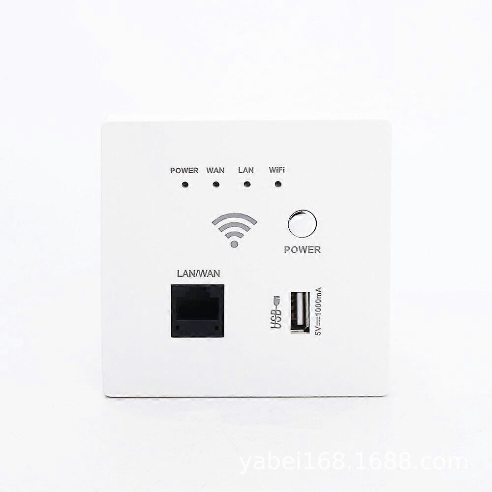 300mbps Wall Embedded Router Wireless Ap Panel Router Openwrt System Wifi Repeater Extender Usb Charging Socket For Home Use