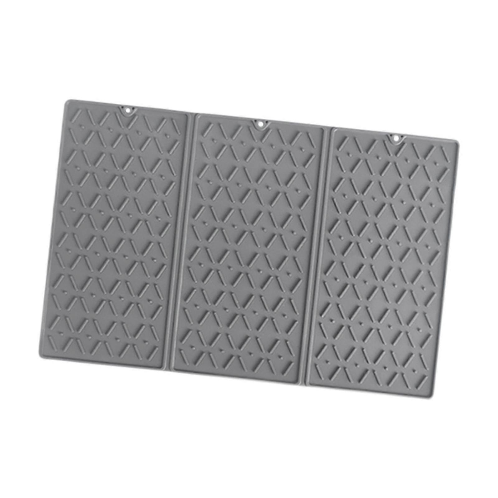 Silicone Dish Drying Mat Multi Use Large Non Slip Dish Drainer Mat Drain Pad gray