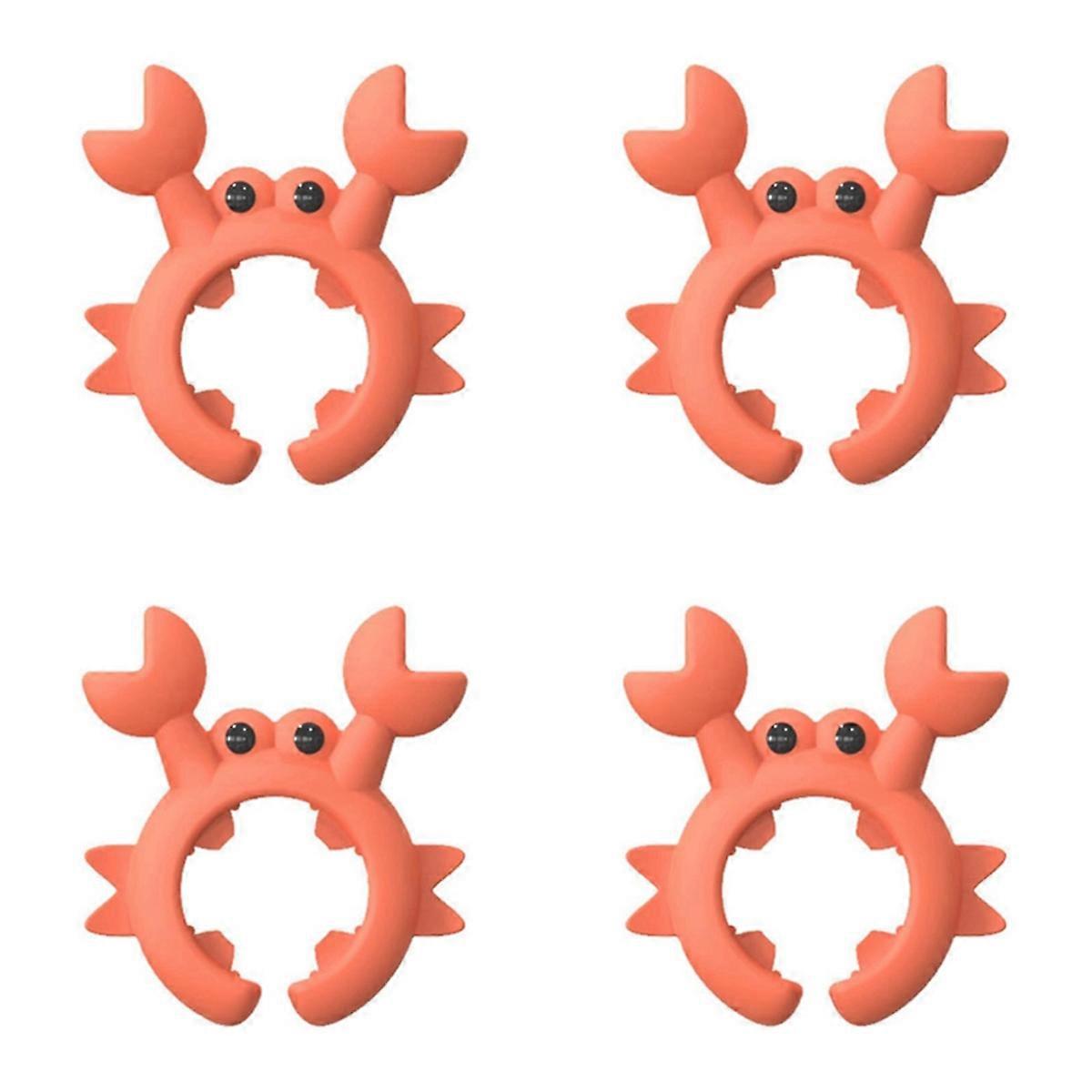 10pcs Pack Crab Shape Silicone Spatula Holder, Universal Crab Silicone Spatula Rest, Multi-Function