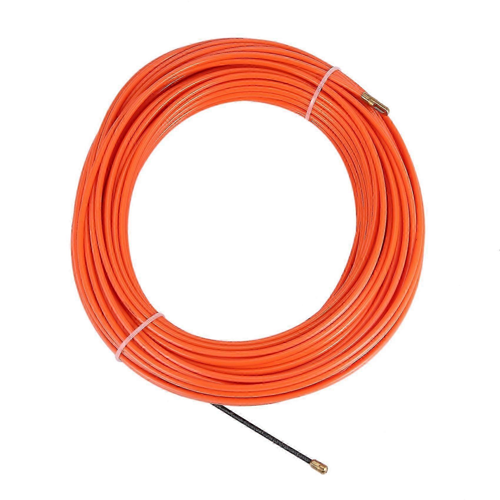 4mm 30 Meter Orange Guide Device Nylon Electric Cable Push Pullers Duct Snake Rodder Fish Tape Wire