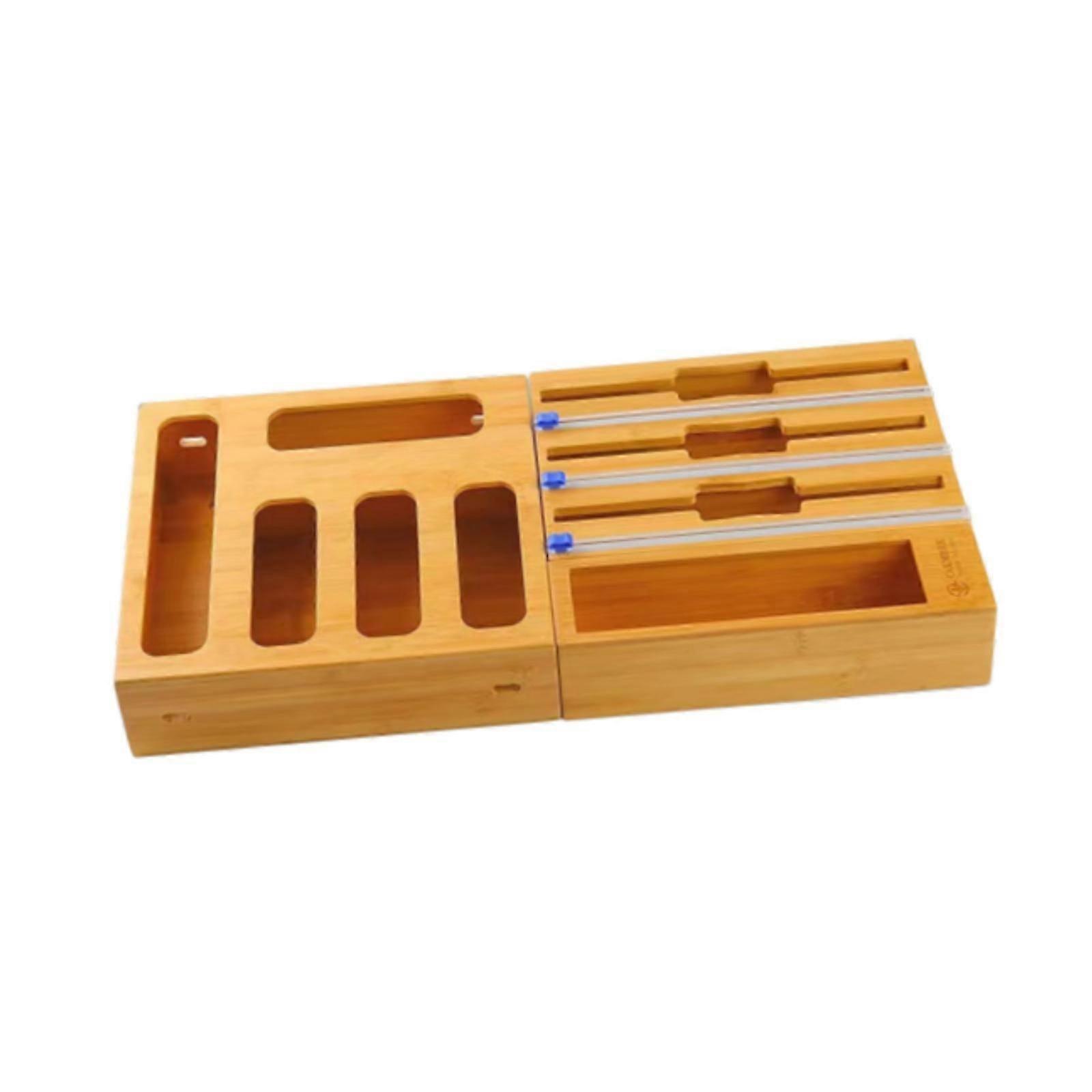 Kitchen Wrap Dispenser with Cutter Simple Assembly Practical Multifunctional