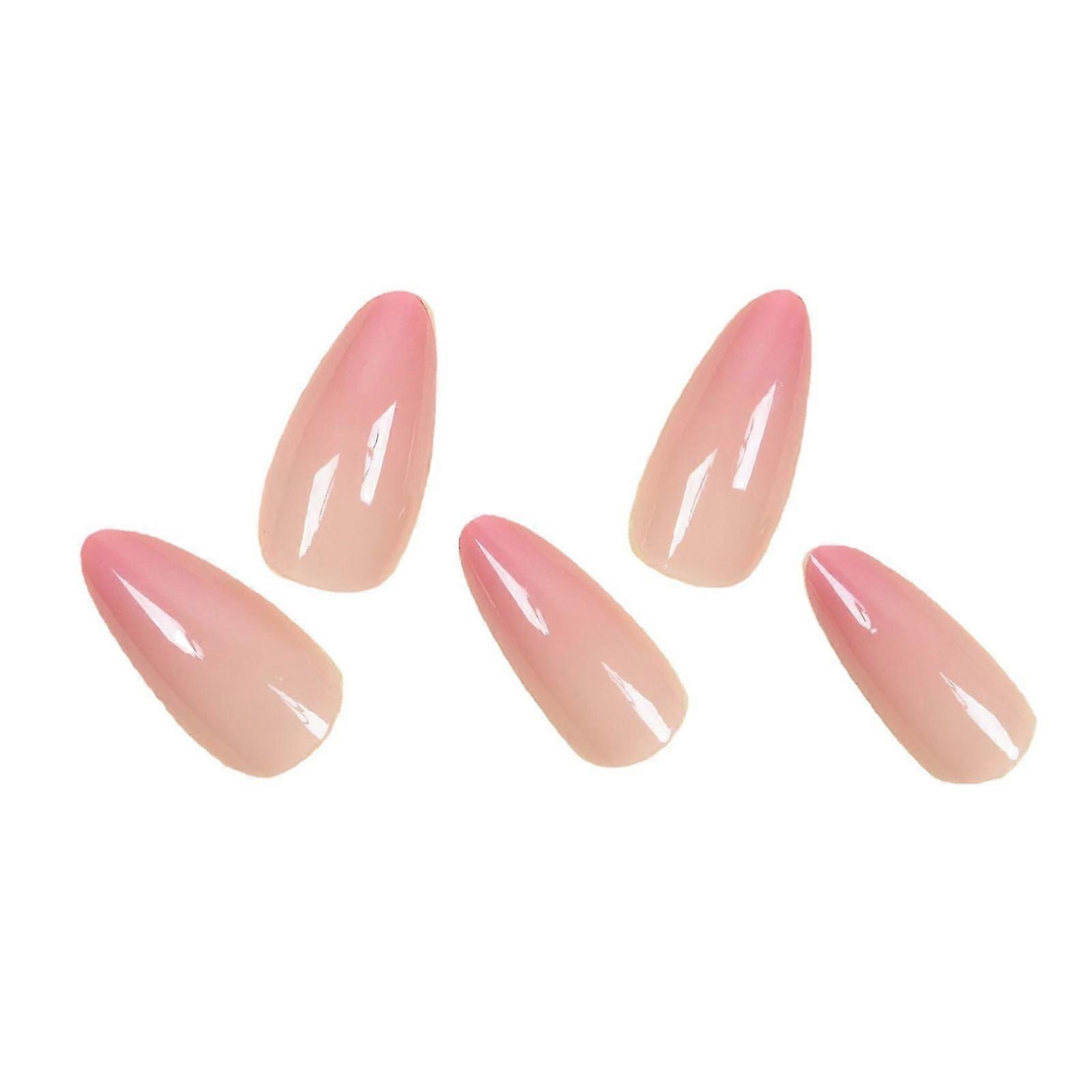 Full Cover French Tip Nails With Harmless And Smooth Edge Glue Models