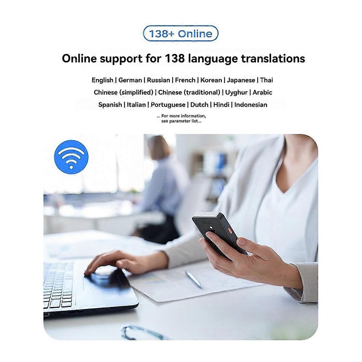 Instant Voice Translator Support 138 Languages Portable Smart Translator Two Way Instant Translator for Travel Business